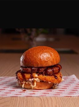 Veggie burger + frites + boisson 