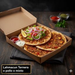 Lahmacun Ternera o pollo o mixto