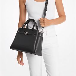 Michael Kors- Reed Small Pebbled Leather Satchel | BLACK