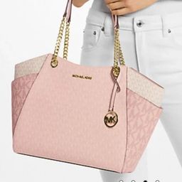 Michael Kors - Jet Set Large Color-Block Signature Logo Tote Bag