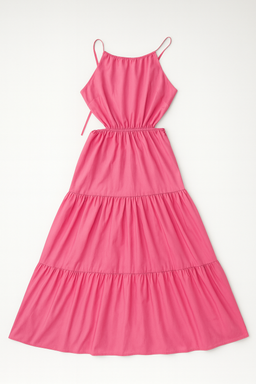 Vestido rosa largo con espalda abierta - Size M