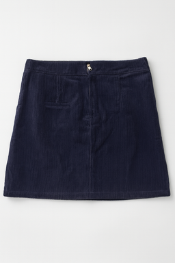 Falda azul marino en pana estilo clásico - Size M