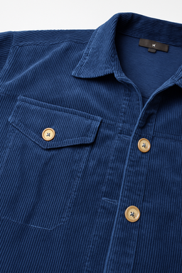 Chaqueta azul de pana estilo clásico - Size M