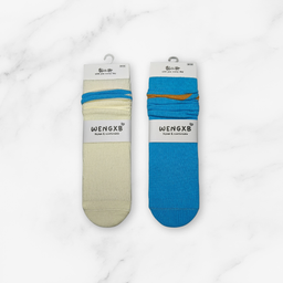 [10231] - 2–3 Pairs Women’s High-Cut Cotton Socks – Minimal, Soft & Breathable 