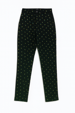 Pantalón negro estampado de flores Forever21 -  Size M