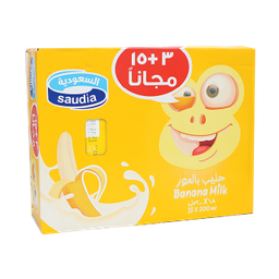 SAUDIA BANANA MILK (S) 18*200ML