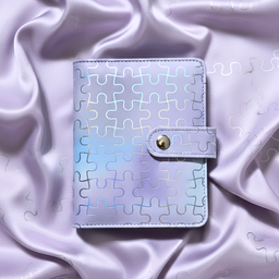 💜 Classeur A7 puzzle lavande holographique