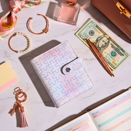 💖 Classeur A7 puzzle rose pastel holographique