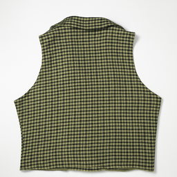 Top Verde a Cuadros Sin Mangas - Size M