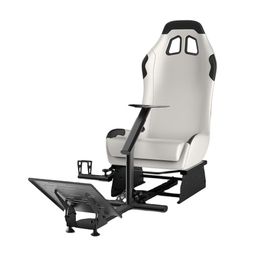 Cockpit simulador de corrida para todos os volantes Logitech G923|G29|G920|FlashFire F111|Megacom|Thrustmaster|Fanatec|PlayStation 5/4|Xbox Series S/X|PC com suporte para câmbio, branco