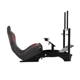 Cockpit simulador de corrida para todos os volantes Logitech G923|G29|G920|FlashFire F111|Megacom|Thrustmaster|Fanatec|PlayStation 5/4|Xbox Series S/X|PC com suporte para câmbio, branco