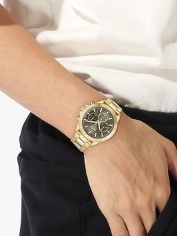 BOSS Men's Troper Chronograph Bracelet Strap Watch, Gold/ Olive Green 1514059