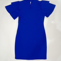 Vestido azul royal con mangas voladas - Size M