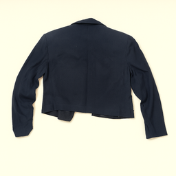 Chaqueta negra con detalles bordados y apliques - Size 8