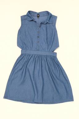 Vestido denim sin mangas con abertura lateral - Size M