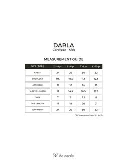 (Pre-order) She Dazzle Kids Darla Cardigan - Dark Wine