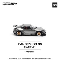 POP RACE MODEL 1/64 PANDEM GR86 - SILVER