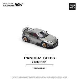 POP RACE MODEL 1/64 PANDEM GR86 - SILVER