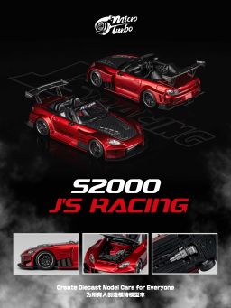 MICRO TURBO MODEL 1/64 CUSTOM S2000 JS RACING - CANDY RED