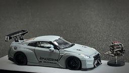 PGM MODEL 1/64 SKYLINE R35 ROCKET BUNNY COMBAT GREY
