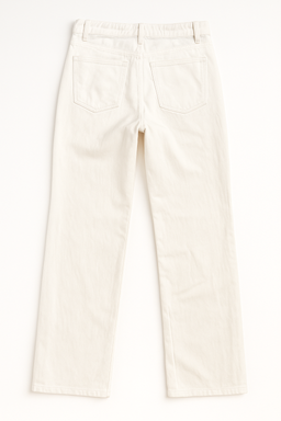 Jeans blanco con roturas estilo casual - Size M