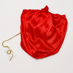 Blusa roja satinada tipo strapless - Size S