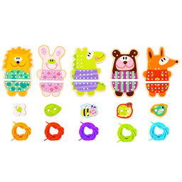 TookyToy - Lacing & Threading Animals (15pcs)