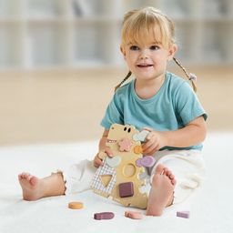 TopBright Happy Dinosaur – Wooden Shape Sorter (16pcs)