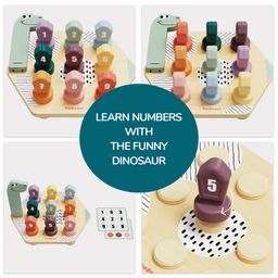 TopBright Happy Dino Twist - Number & Colour Matching Game (20pcs)