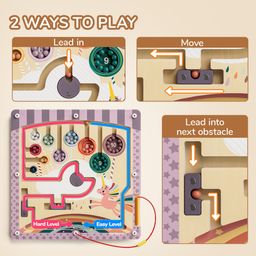 TopBright Wooden Magnetic Maze - Unicorn