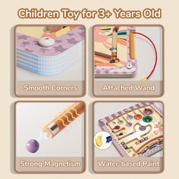 TopBright Wooden Magnetic Maze - Unicorn