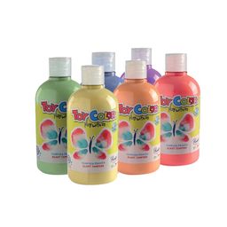 Toy Color Superwashable Ready-Mix Pastel Tempera Paint - Bulk Pack 6 x 500ml 