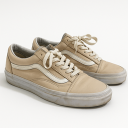 Tenis Vans beige de cuero - Size 8.5