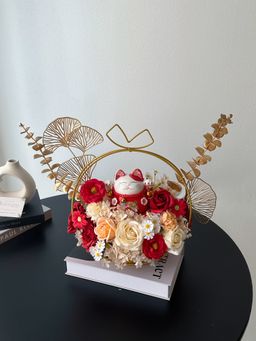  Lucky Cat Grand Opening Flower Basket  