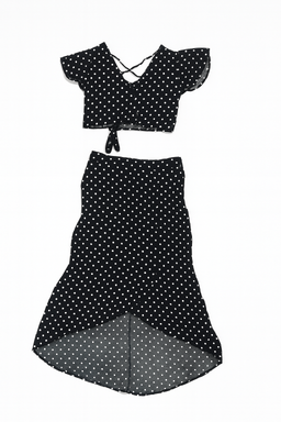 Conjunto de lunares negro de dos piezas - Size L