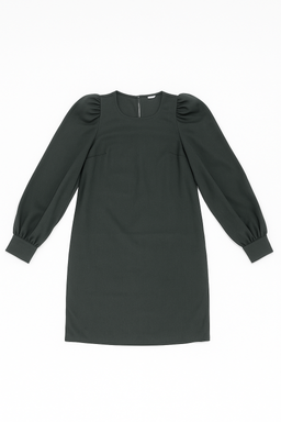 Vestido corto verde olivo con mangas abullonadas H&M- Size S 