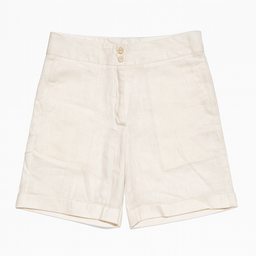 Short beige de lino estilo clásico Jenny Polanco - Size 10