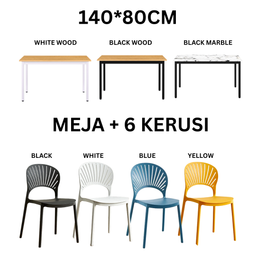 SET MEJA MAKAN + KERUSI