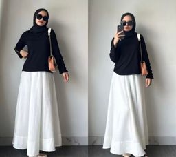 MORHA  Wide Skirt  Rok Panjang Wanita Lebar Line A