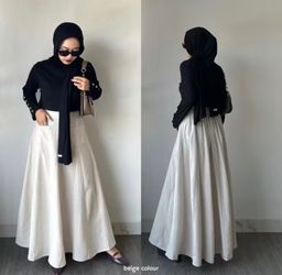 OMIRA SKIRT (LINE A FLARE MAXI)