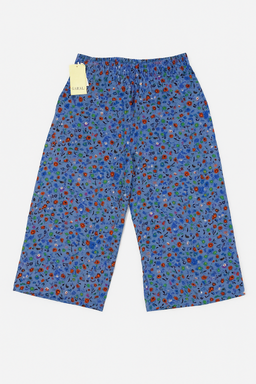 Pantalón azul con estampado floral multicolor Camila Casual - Size 8