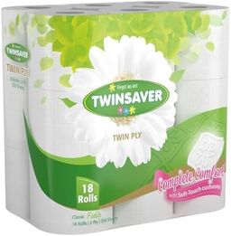 Twinsaver Toilet Tissue Twin Ply 350.00 Essentials Sheets 18's