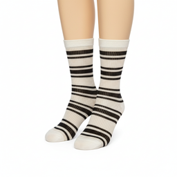 [10094] - 2 Pairs Women’s Bamboo High-Cut Crew Socks – Soft, Breathable & Eco-Friendly Comfort 