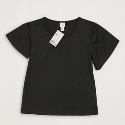 Blusa negra de mangas asimétricas - Size XS