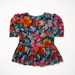 Blusa floral multicolor con vuelo Zara - Size L
