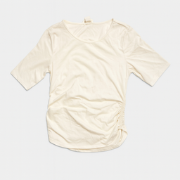 Blusa cremita con recogido lateral - Size M