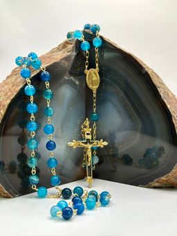 Rosario Ágata azul 8mm