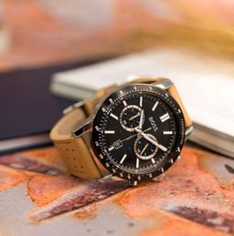 Hugo Boss Allure Chronograph Brown Leather Strap 1513964