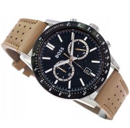Hugo Boss Allure Chronograph Brown Leather Strap 1513964