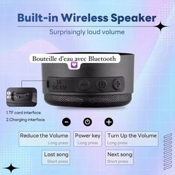 Gourde à eau avec bluetooth